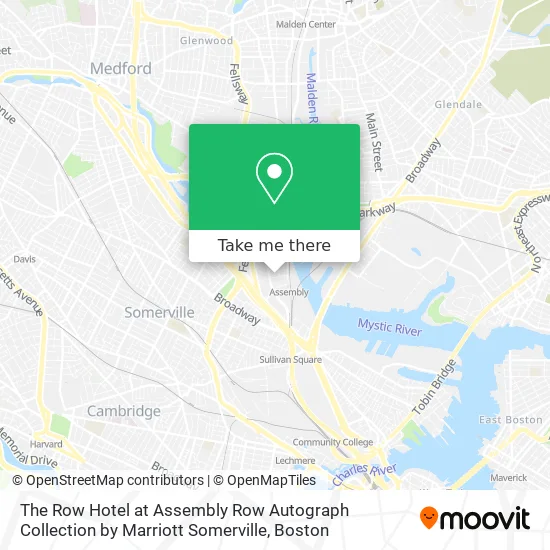 The Row Hotel at Assembly Row Autograph Collection by Marriott Somerville map