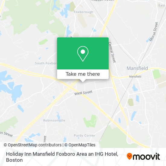 Mapa de Holiday Inn Mansfield Foxboro Area an IHG Hotel