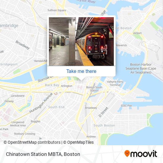 Chinatown Station MBTA map