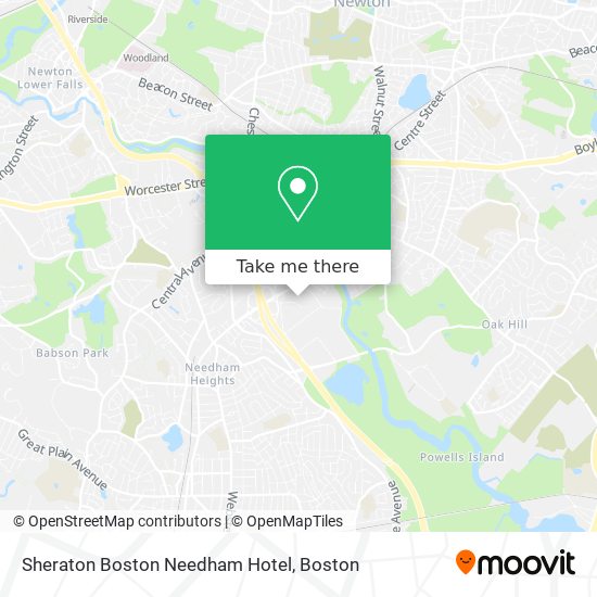 Sheraton Boston Needham Hotel map