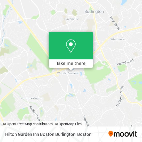 Hilton Garden Inn Boston Burlington map