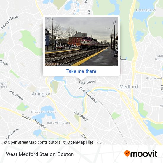 Mapa de West Medford Station