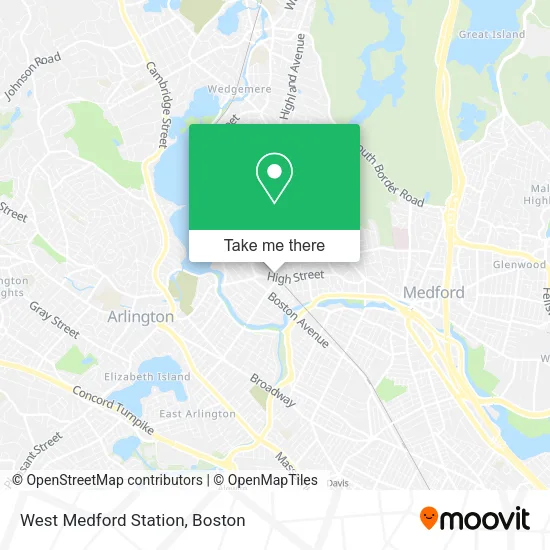 West Medford Station map
