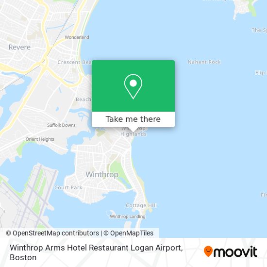 Mapa de Winthrop Arms Hotel Restaurant Logan Airport