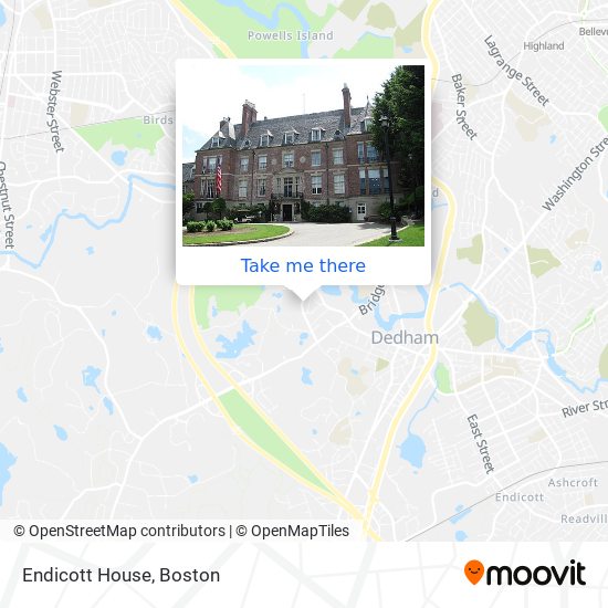 Endicott House map