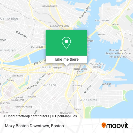 Mapa de Moxy Boston Downtown
