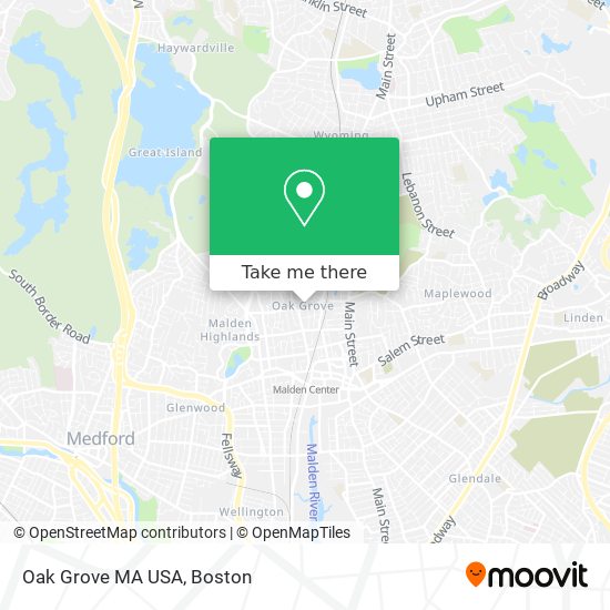 Oak Grove MA USA map