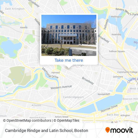 Mapa de Cambridge Rindge and Latin School