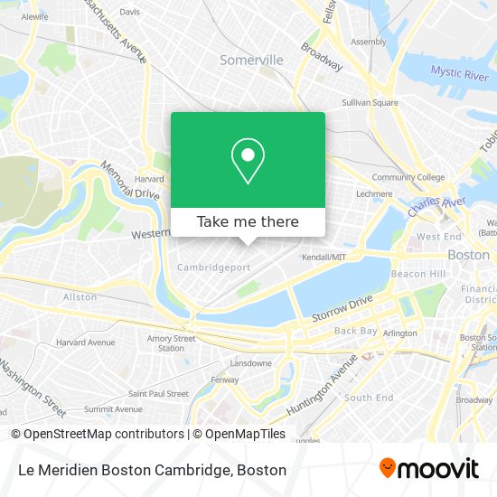 Mapa de Le Meridien Boston Cambridge