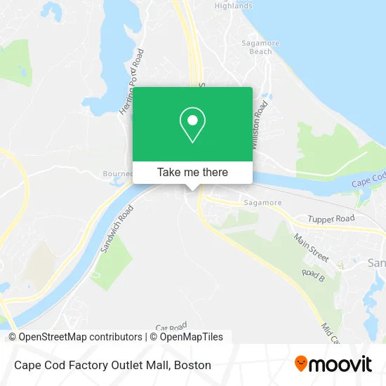 Cape Cod Factory Outlet Mall map
