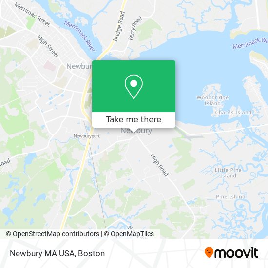 Mapa de Newbury MA USA