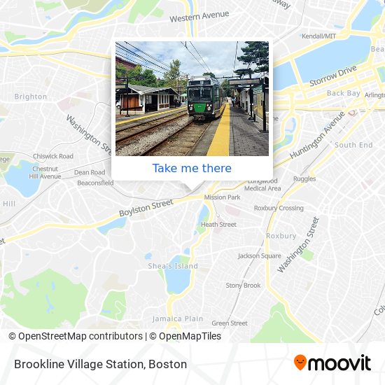 Mapa de Brookline Village Station