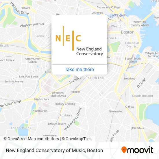 New England Conservatory of Music map