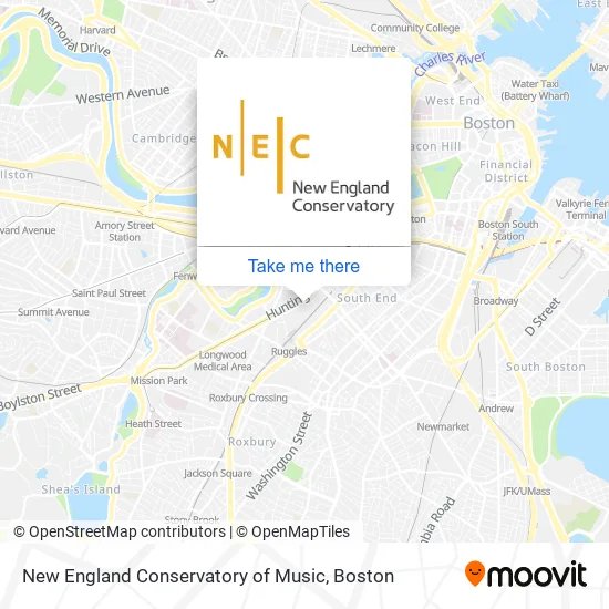 New England Conservatory of Music map
