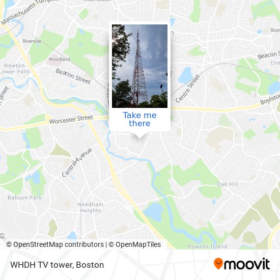 Mapa de WHDH TV tower