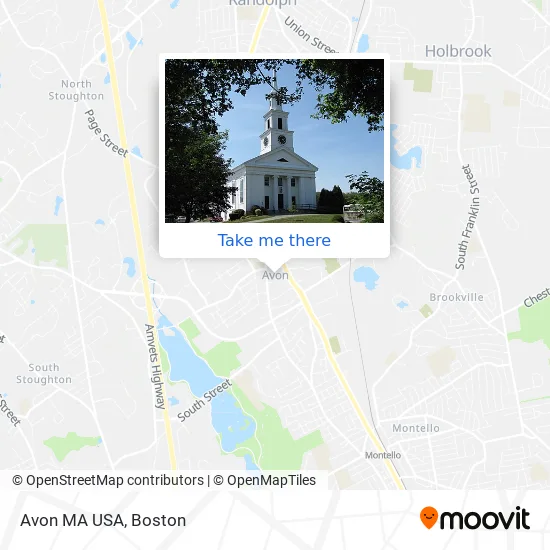 Avon MA USA map