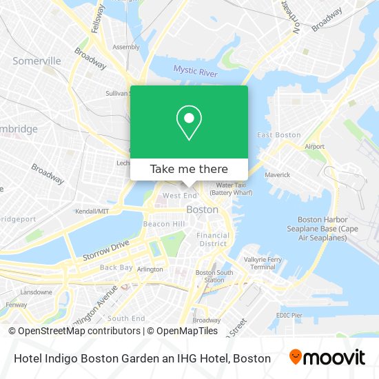 Mapa de Hotel Indigo Boston Garden an IHG Hotel