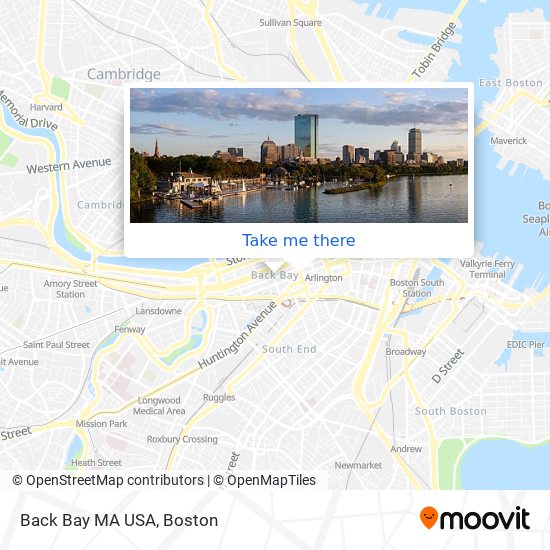 Back Bay MA USA map