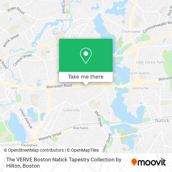 The VERVE Boston Natick Tapestry Collection by Hilton map