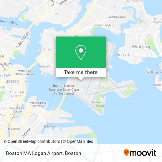Mapa de Boston MA Logan Airport