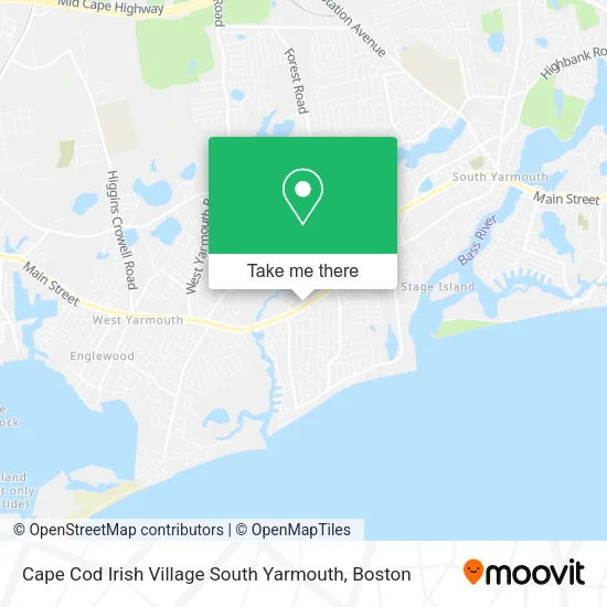 Mapa de Cape Cod Irish Village South Yarmouth