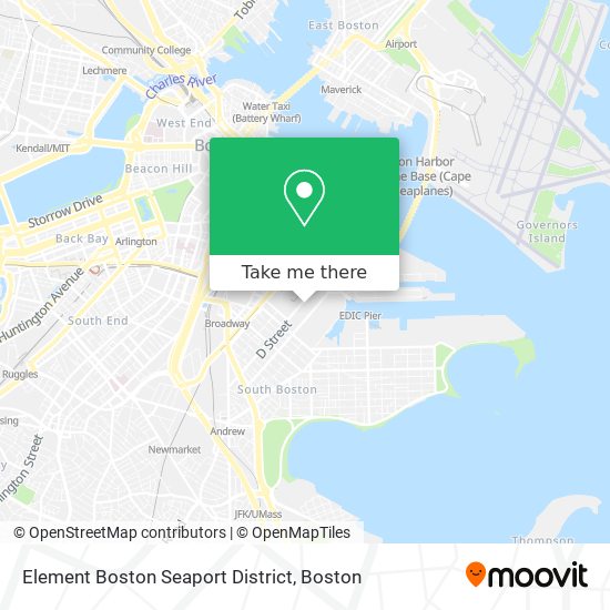 Element Boston Seaport District map