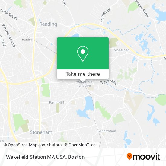 Wakefield Station MA USA map