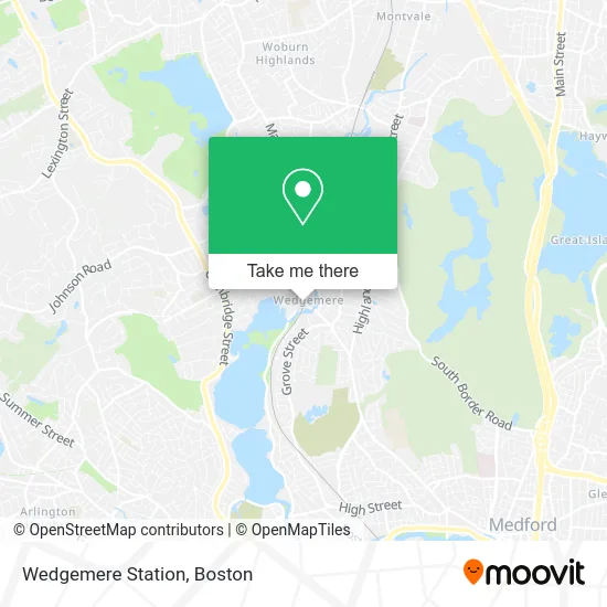 Wedgemere Station map