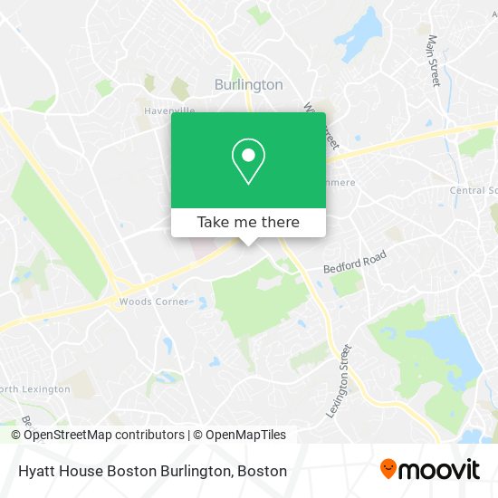 Hyatt House Boston Burlington map