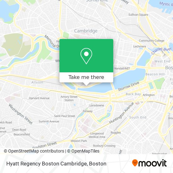 Hyatt Regency Boston Cambridge map