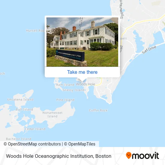 Mapa de Woods Hole Oceanographic Institution