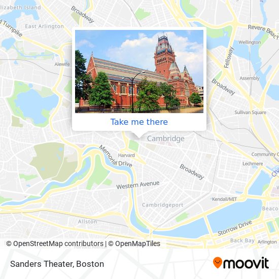 Sanders Theater map