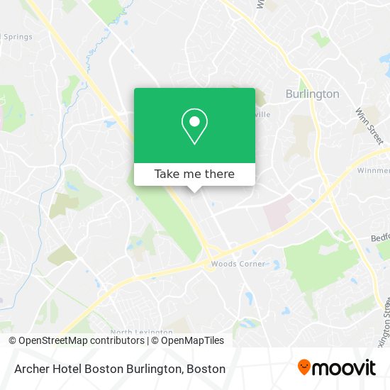 Mapa de Archer Hotel Boston Burlington