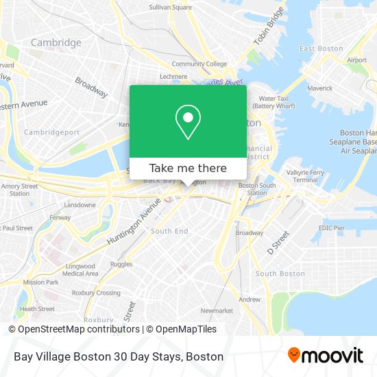 Mapa de Bay Village Boston 30 Day Stays