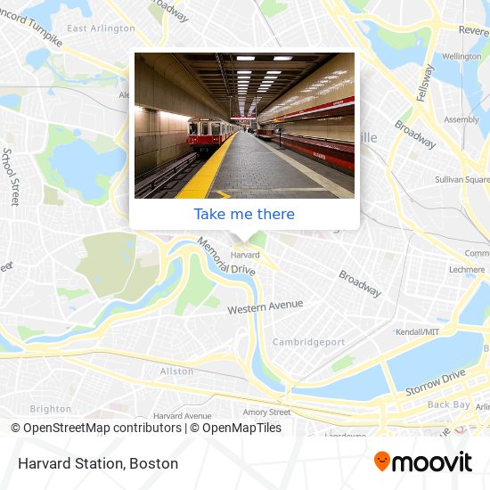 Harvard Station map