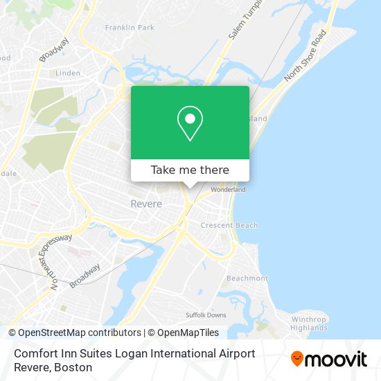 Mapa de Comfort Inn Suites Logan International Airport Revere