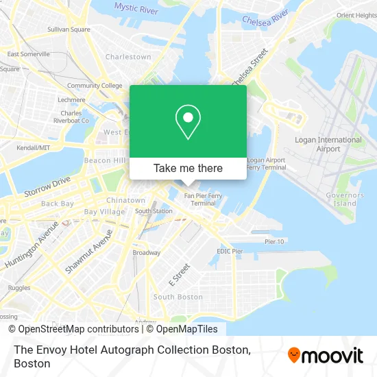The Envoy Hotel Autograph Collection Boston map