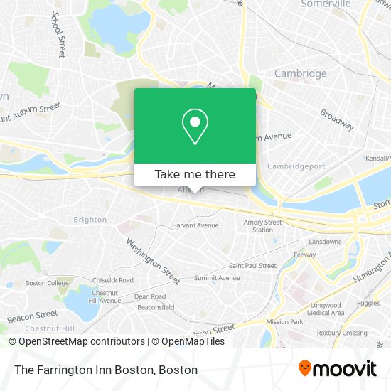 The Farrington Inn Boston map