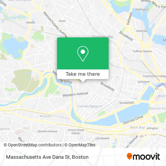 Mapa de Massachusetts Ave Dana St