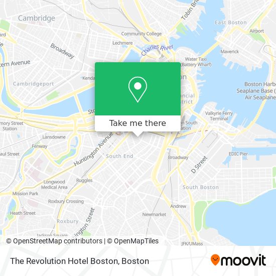 The Revolution Hotel Boston map
