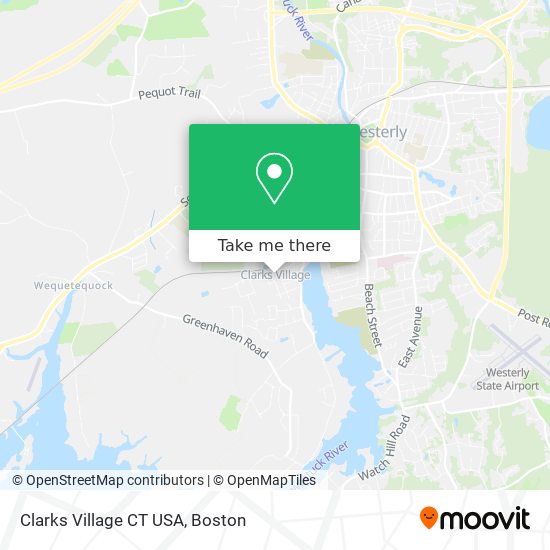 Clarks Village CT USA map