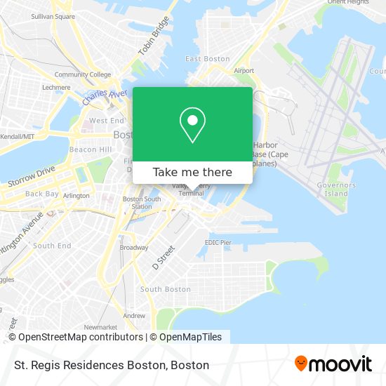 St. Regis Residences Boston map