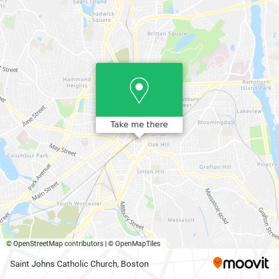 Saint Johns Catholic Church map