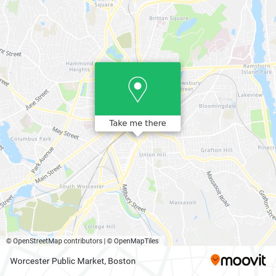 Mapa de Worcester Public Market