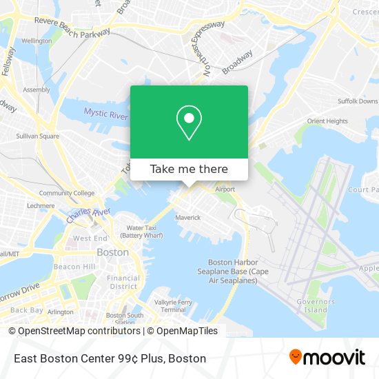 Mapa de East Boston Center 99¢ Plus