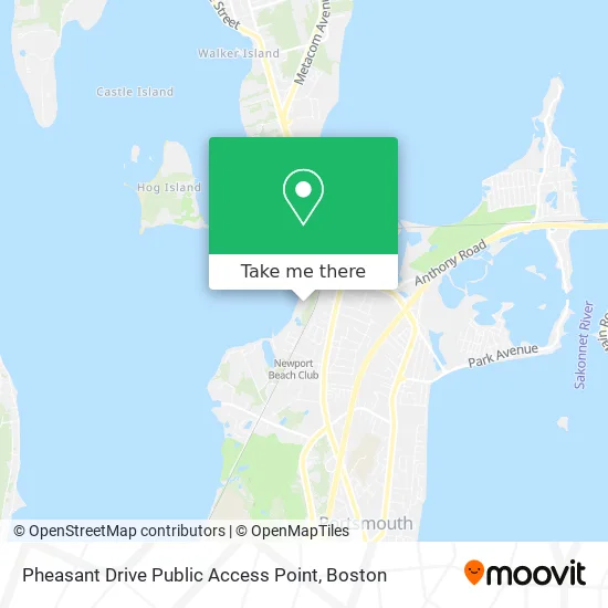 Pheasant Drive Public Access Point map