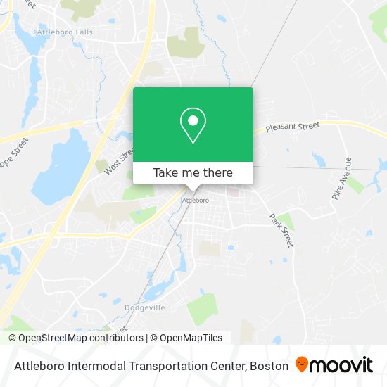 Attleboro Intermodal Transportation Center map