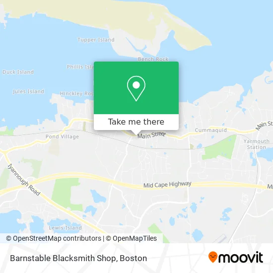 Barnstable Blacksmith Shop map