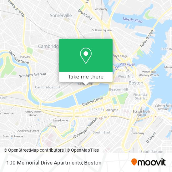 100 Memorial Drive Apartments map