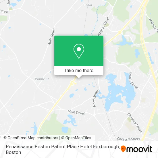 Renaissance Boston Patriot Place Hotel Foxborough map